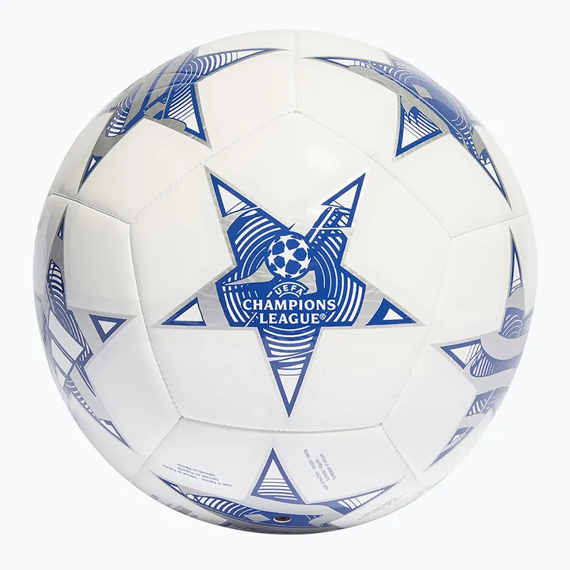 Kup Teď Fotbalový míč adidas UCL Club 23/24 white/iron metallic/shock purple/bright cyan velikost 4