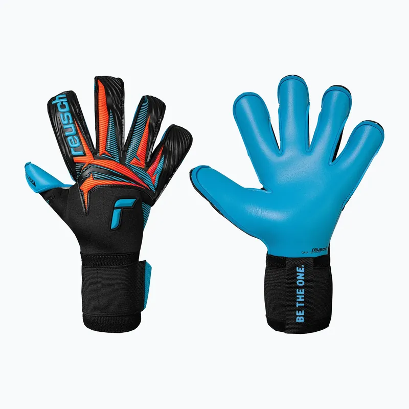 Brankářské rukavice Reusch Attrakt Aqua Evolution black/shocking orange/aqua blue Nová Kolekce