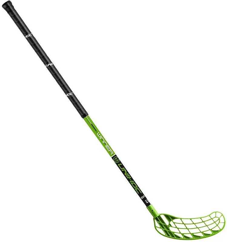 Florbal hůl Unihoc Winner 96 cm rovná - zelená, Oboustranná Autentický