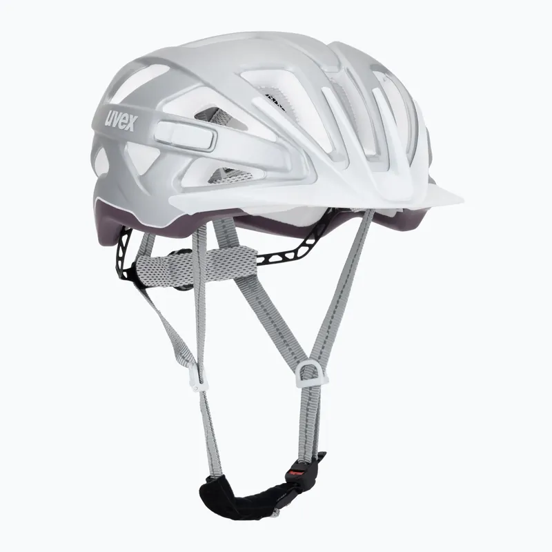 Cyklistická přilba UVEX City Active silver/plum matt Sleva