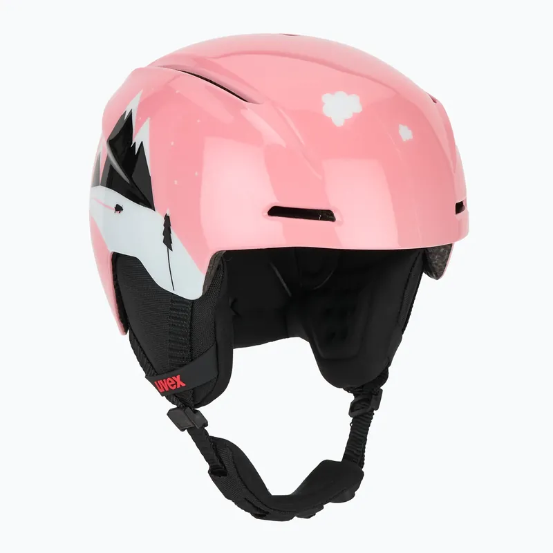 Dětská lyžařská helma UVEX Viti Set + gogle Speedy Pro pink penguin/lasergold lite Poslední Šance