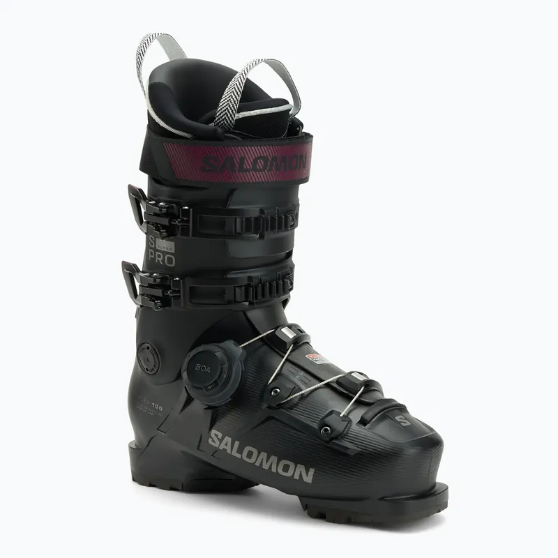 Nakupujte Hned Pánské lyžáky Salomon S/Pro Supra Boa 100 GW black/dark grey metallic/burgundy metallic