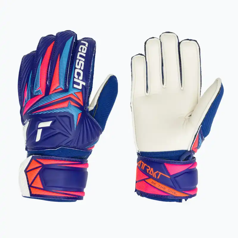 Dětské brankářské rukavice Reusch Attrakt Solid Junior sharp blue/white/shocking orange Ihned K Objednání