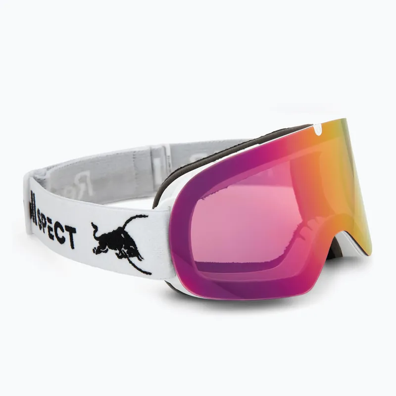 Lyžařské brýle Red Bull SPECT Rush matt white/red with pink purple mirror Vysoce Kvalitní