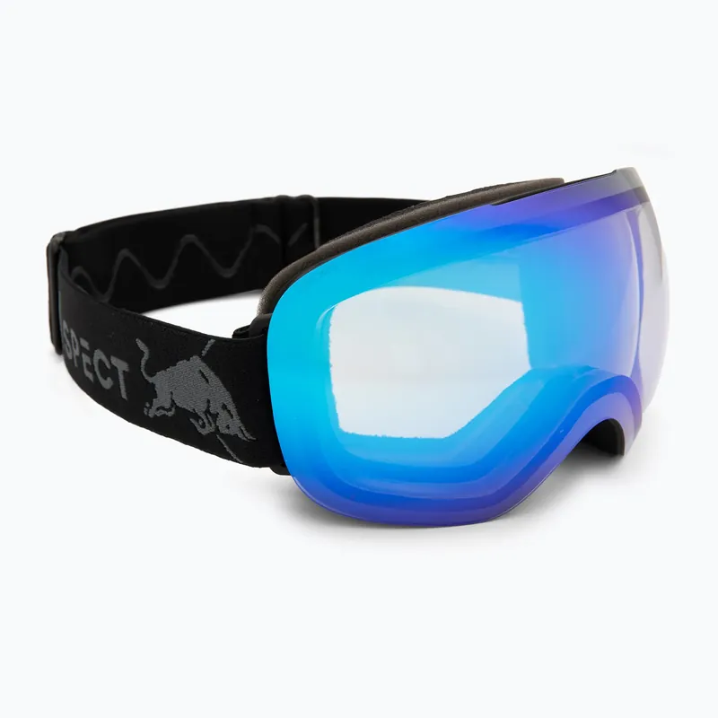Vysoce Kvalitní Lyžařské brýle Red Bull SPECT Bent Photo black/light blue with blue chrome x