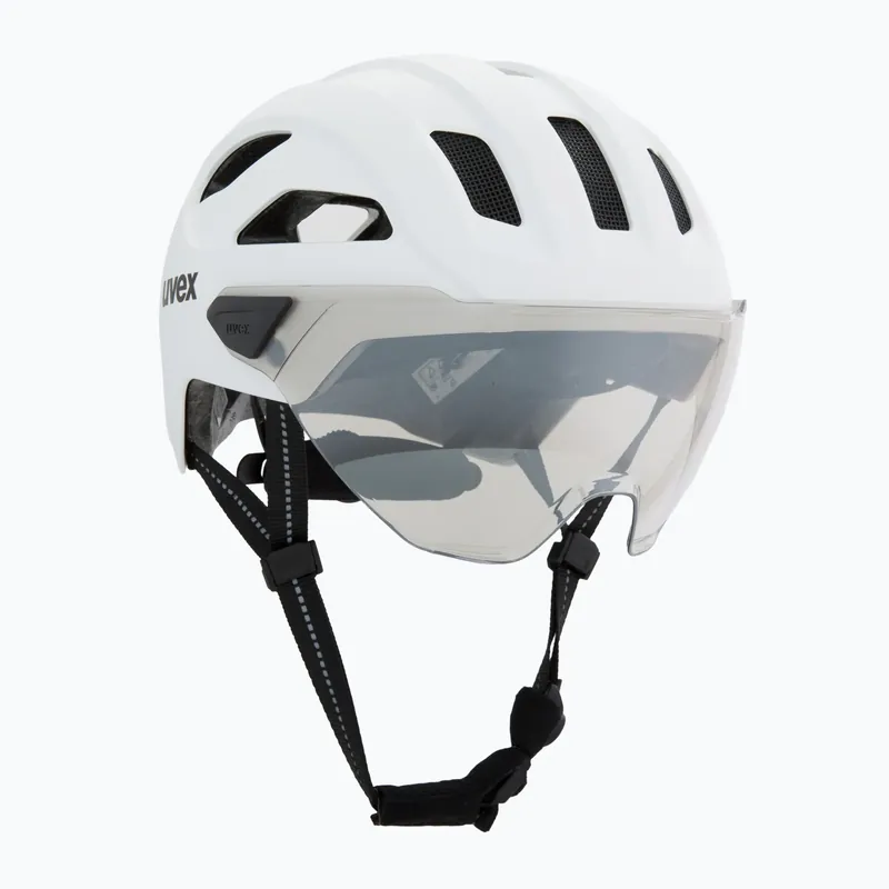 Cyklistická helma UVEX Stride Visor white matt/lite mirror silver Novinka Must-Have