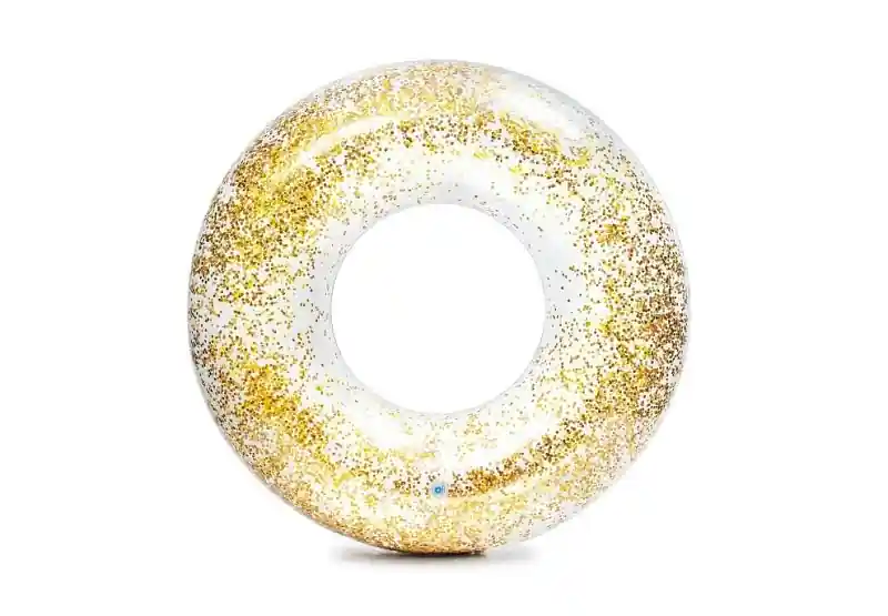 Pouze Dnes Nafukovací kruh INTEX 56274 Glitter 119 cm - zlatá