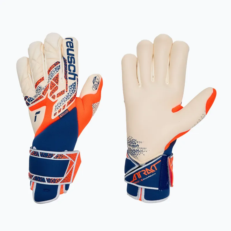 Brankářské rukavice Reusch Attrakt Gold X Guardian shocking orange/energize blue Aktuální