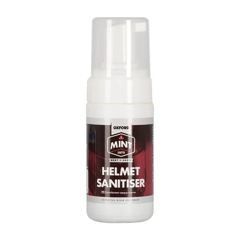 Čistič interiéru přileb Mint Helmet Sanitiser 100 ml pěnový ve spreji s dávkovačem Vysoce Kvalitní