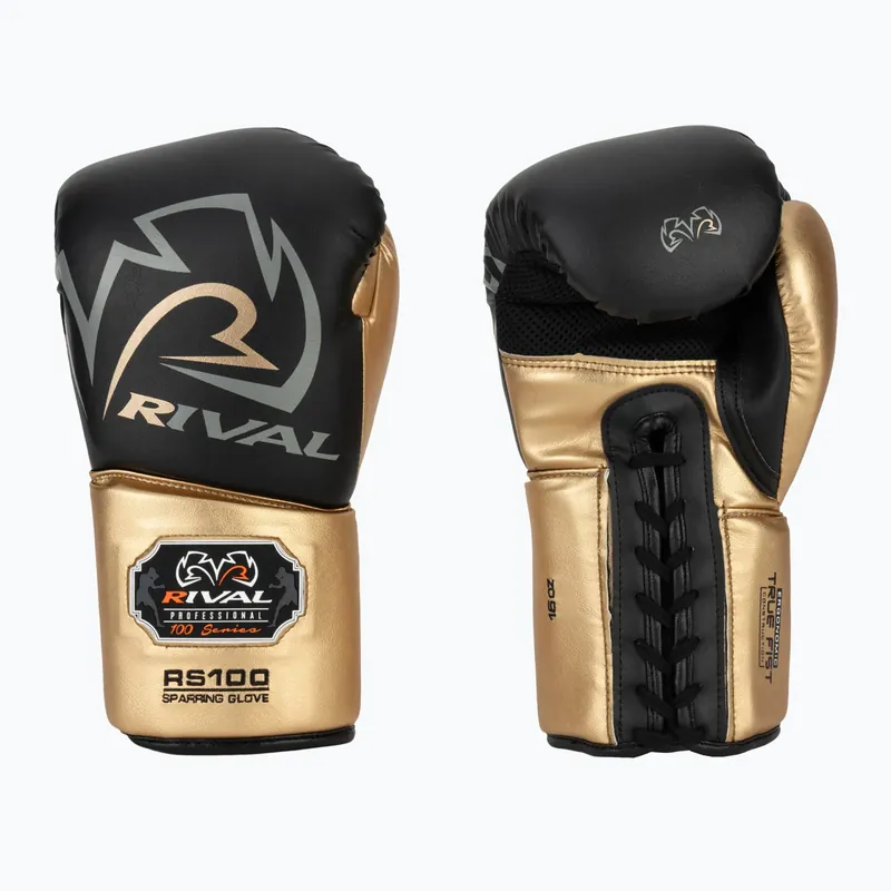 Levný Boxerské rukavice Rival RS100 Professional černé/zlaté