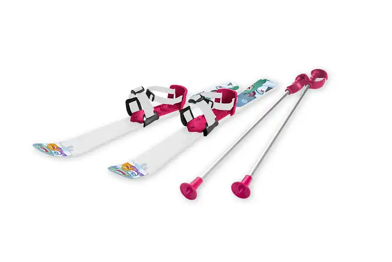 Plastkon dětské plastové lyže 70 cm bílo vínové Vrácení Zdarma