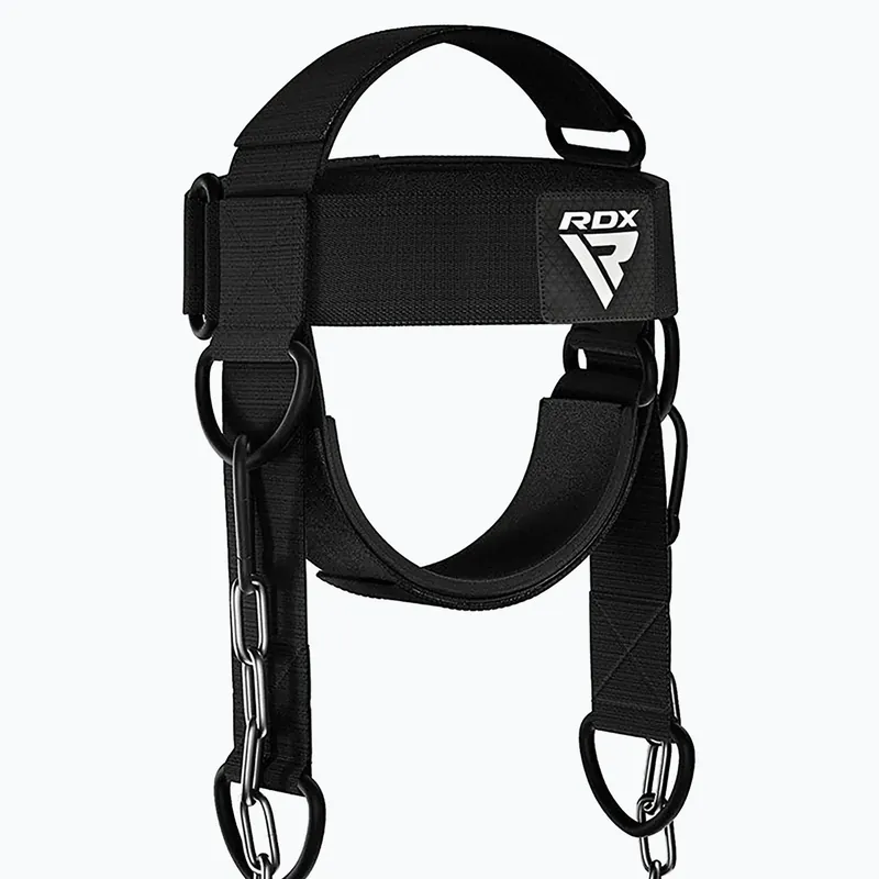 Postroj na krk pro vzpírání RDX H2 Neck Harness For Weight Lifting black Vrácení Zdarma