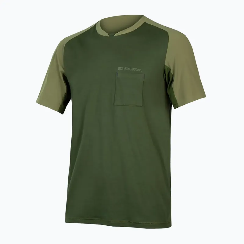 Pánský cyklistický dres Endura GV500 Foyle Tech olive green Vrácení Zdarma