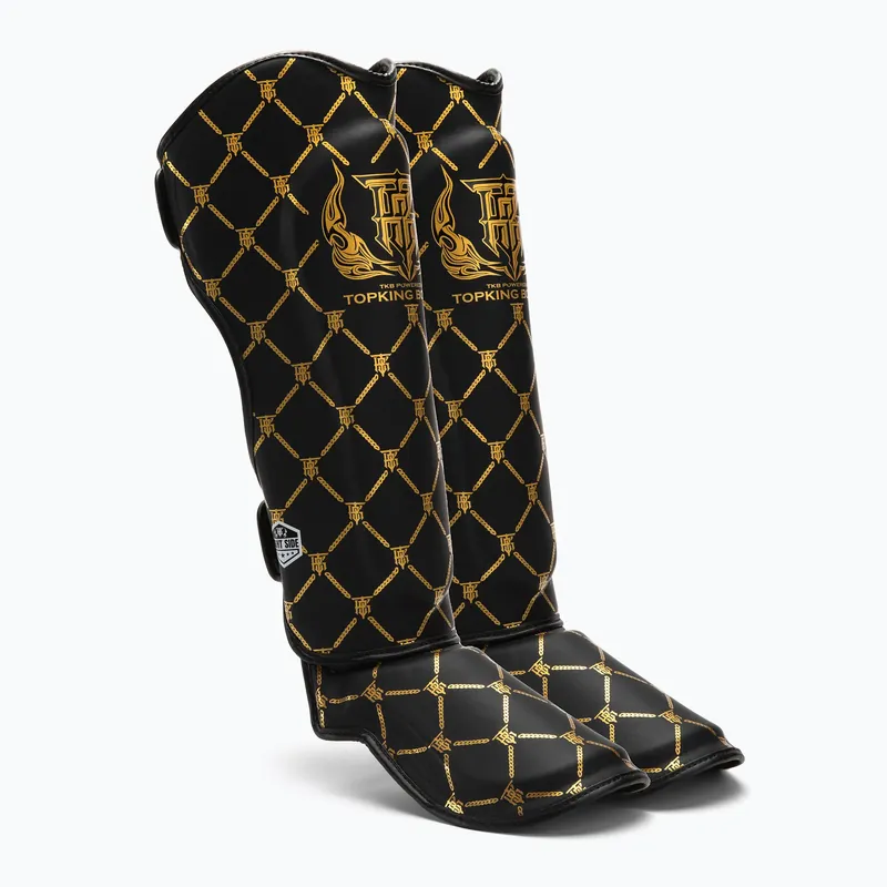 Akce Chrániče holenních kostí a chodidel Top King Chain Semi Leather black/gold