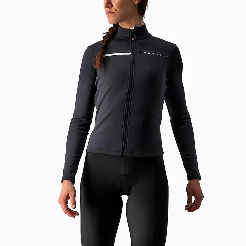 Horká Nabídka Dámská cyklistická mikina Castelli Sinergia 2 Jersey FZ W light black/white