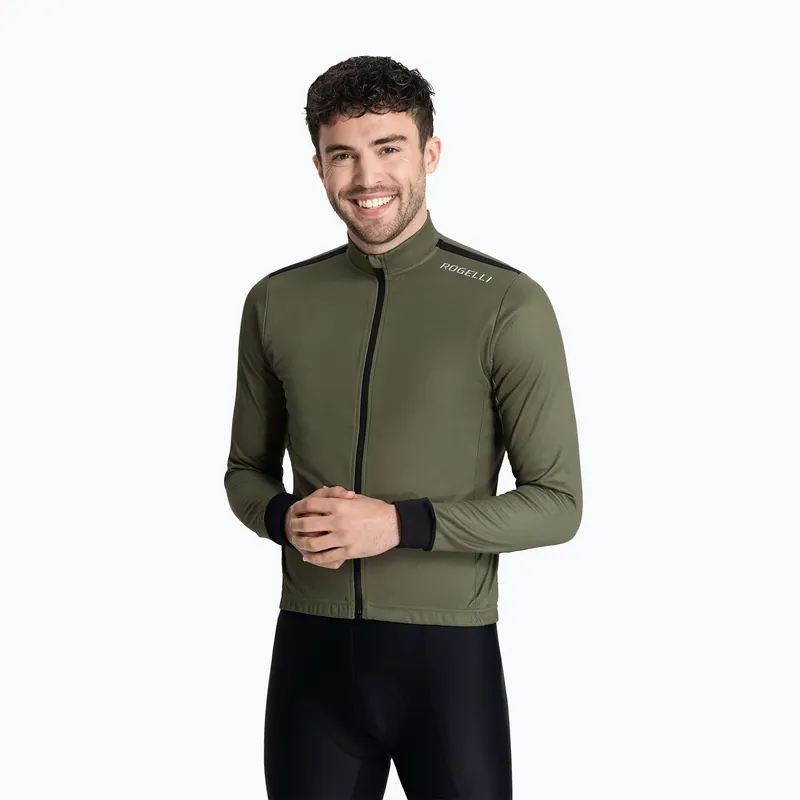 Časově Omezené Pánské cyklistické tričko longsleeve Rogelli Core green