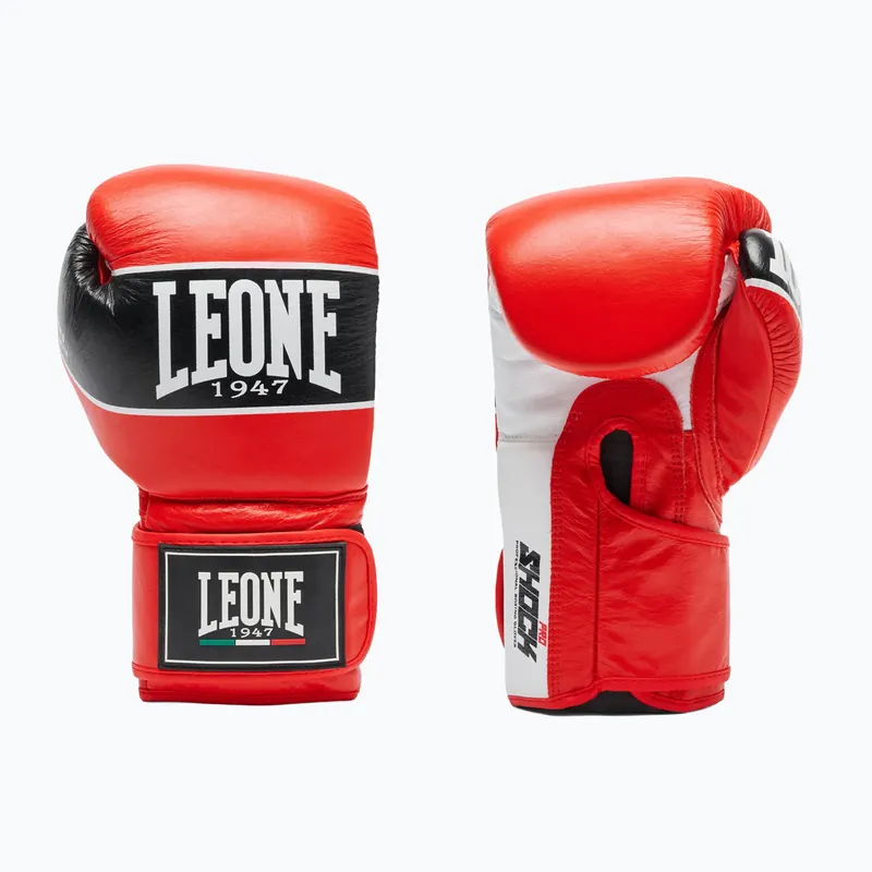 Boxerské rukavice LEONE 1947 Shock Pro GN057 red Poslední Šance
