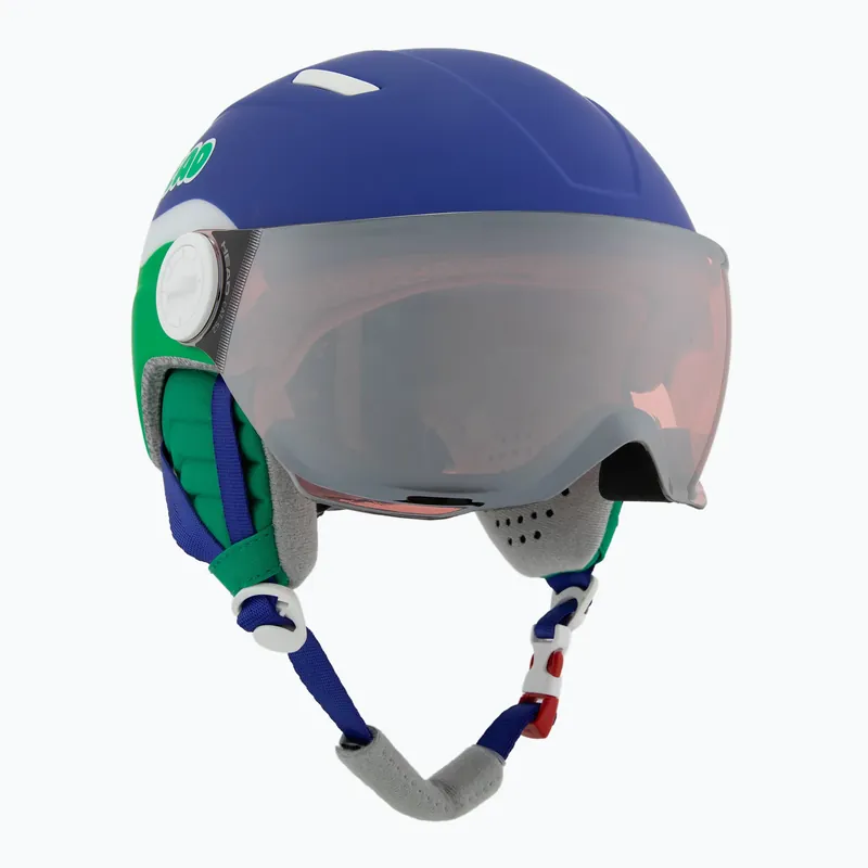 Nakupujte Hned Dětská lyžařská helma Head Mojo Visor Jr blue/green/silver red