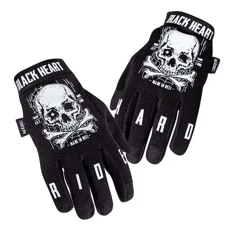 Moto rukavice W-TEC Black Heart Web Skull Sleva