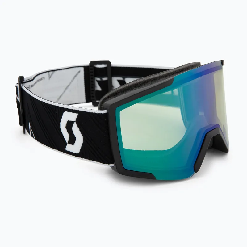 Aktuální Lyžařské brýle SCOTT Shield black/white/amp aurora green chrome