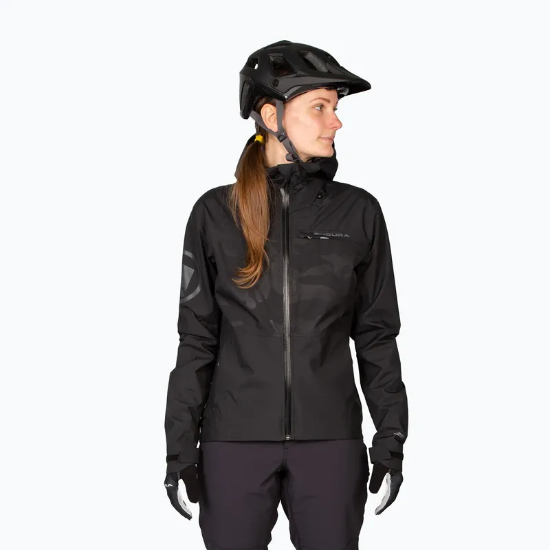 Dámská cyklistická bunda Endura Singletrack II Waterproof black Značkový