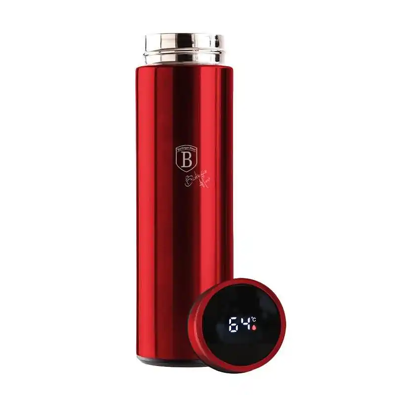 Výhodná Nabídka BERLINGERHAUS Termoska nerez s LED displejem 450 ml Burgundy Metallic Line BH-7955