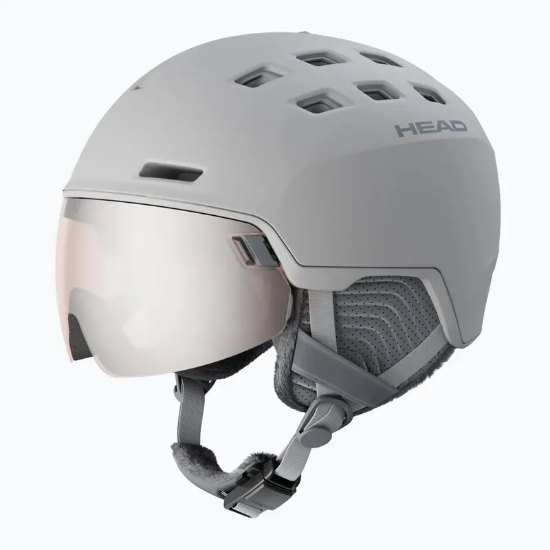 Lyžařská helma HEAD Rachel W grey/silver red Zlevněný