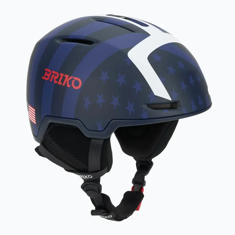 Lyžařská helma Briko Aran USA matte tangaroa blue/biscay blue/cardinal red/white Sezónní Sleva