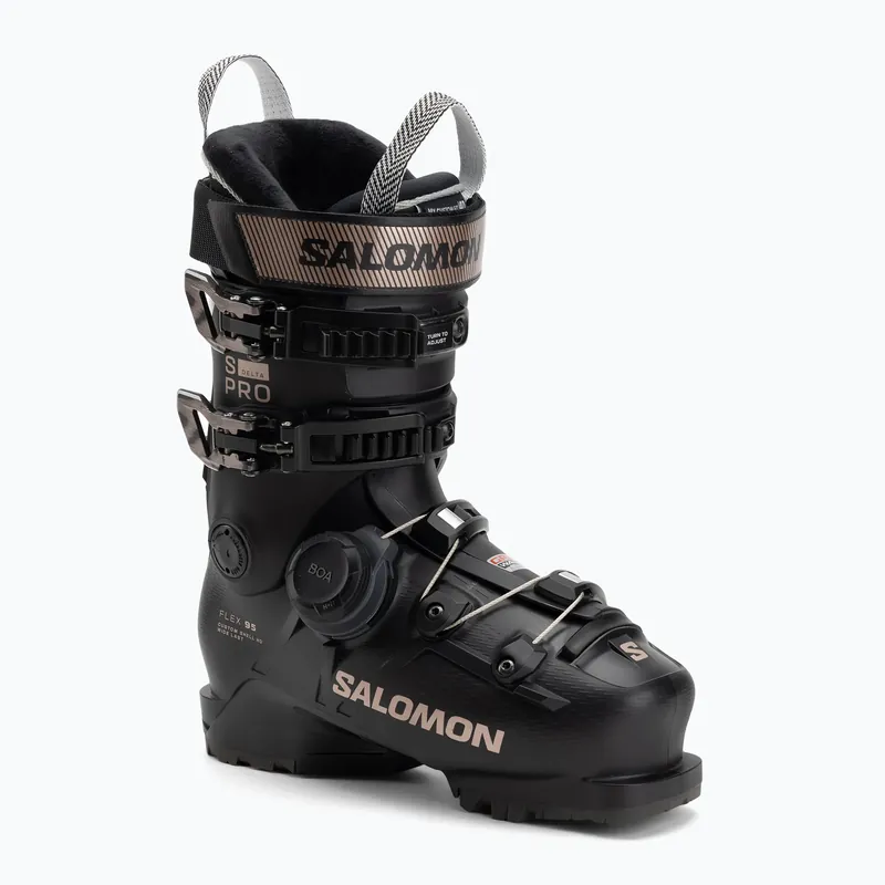 Vrácení Zdarma Dámské lyžáky Salomon S/Pro Delta Boa 95 W GW Black/Black/Pink Gold Metallic