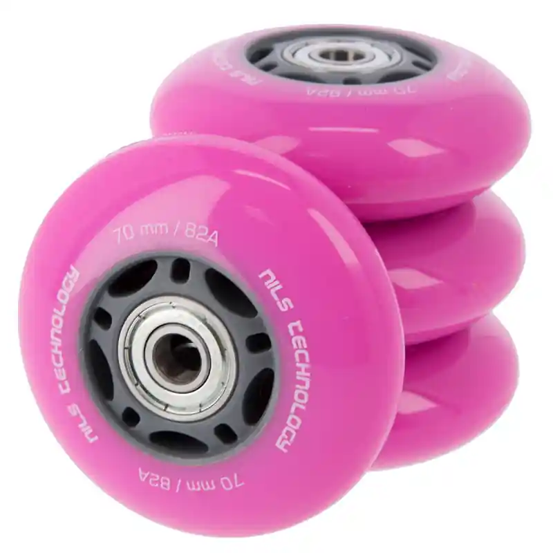 PU kolečka s ložisky NILS EXTREME 70x24mm ABEC 7 růžové Vrácení Zdarma