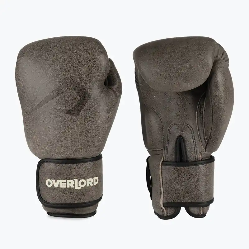 Boxerské rukavice Overlord Old School hnědé 100006-BR/10OZ Novinka