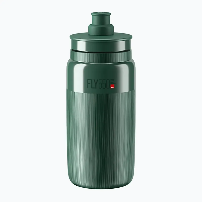 Cyklistická láhev Elite FLY Tex 550 ml dark green/grey logo Poslední Šance