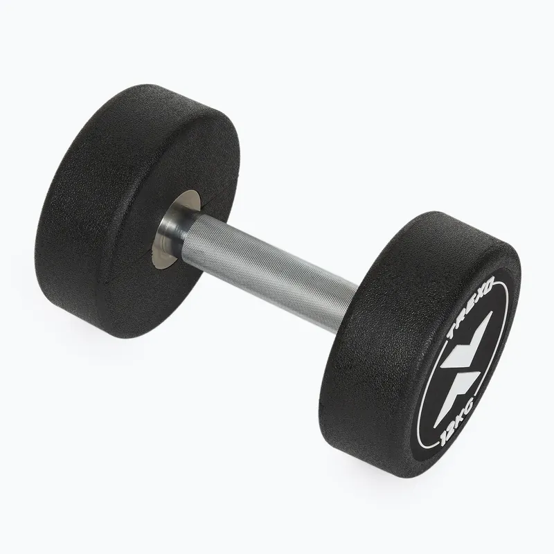 Vysoce Kvalitní Pogumovaná litinová činka XTREXO Pro 12 kg black
