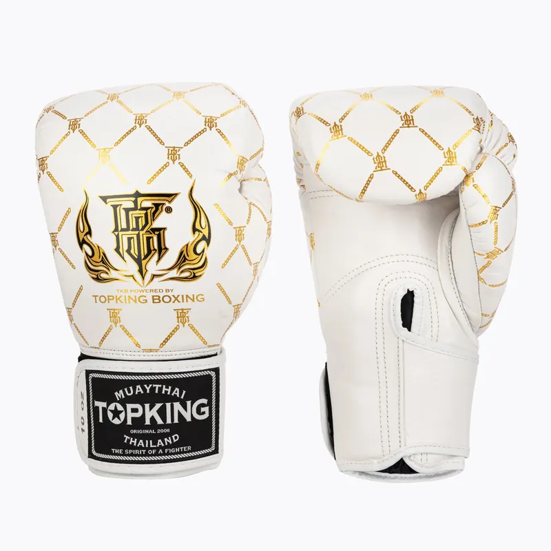 Boxerské rukavice Top King Boxing Chain bílé/zlaté Ihned K Objednání