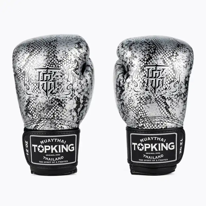 Boxerské rukavice Top King Muay Thai Super Star Snake černé TKBGSS-02A-BK-SV-10 Koupit Online