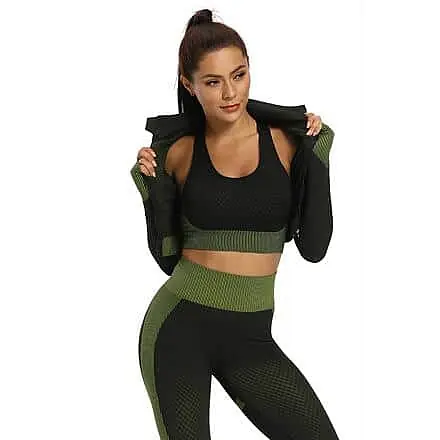 Yoga Sense fitness set dámský sv.zelená Akce