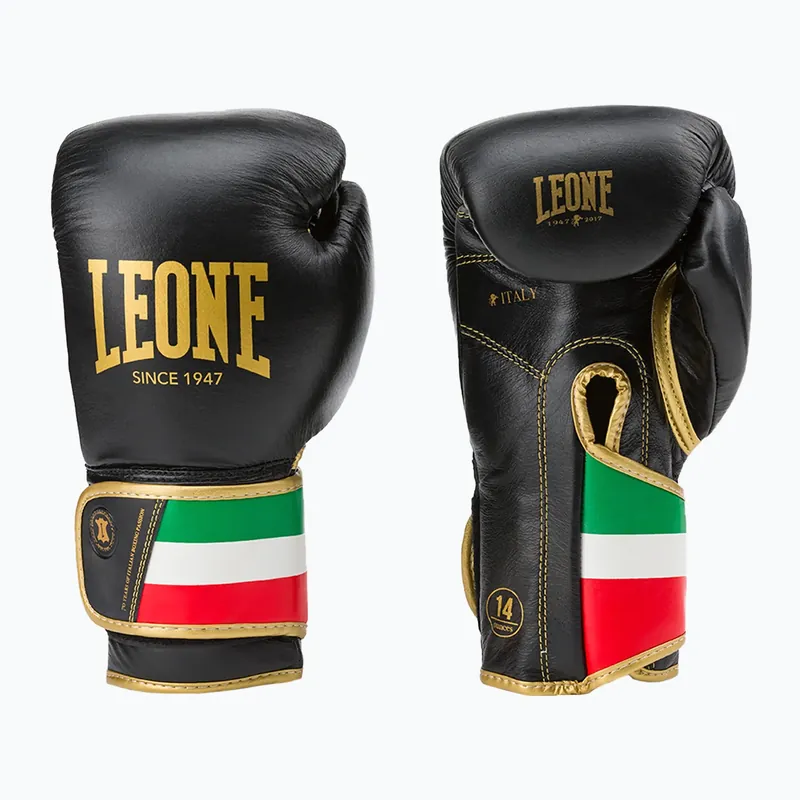 Leone 1947 Itálie ‘47 boxerské rukavice černé GN039 Vysoce Kvalitní