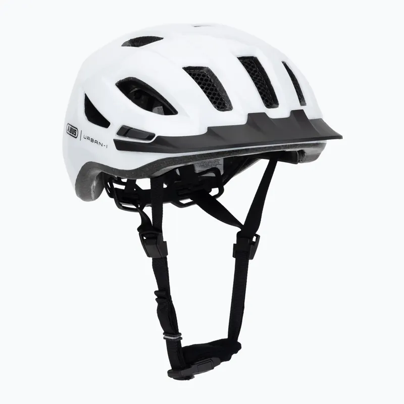 Cyklistická helma ABUS Urban-I 4.0 shiny white Ověřený