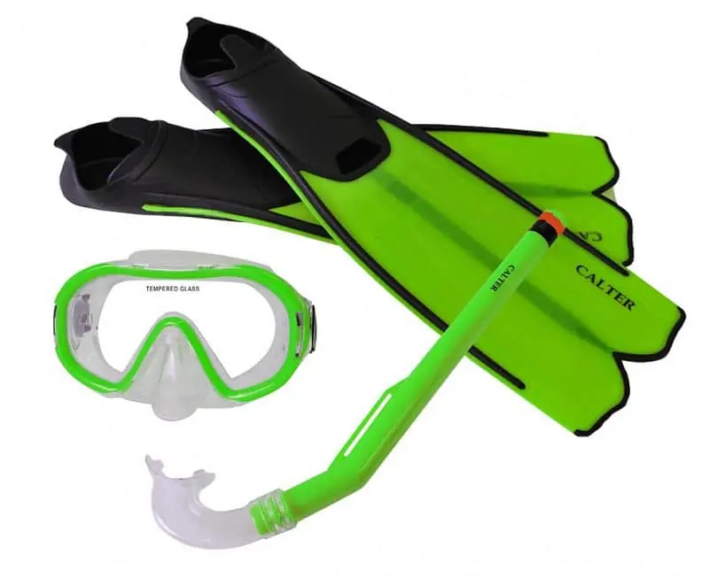 Potápěčský set CALTER® KIDS S06+M168+F41 PVC, zelený Super Cena