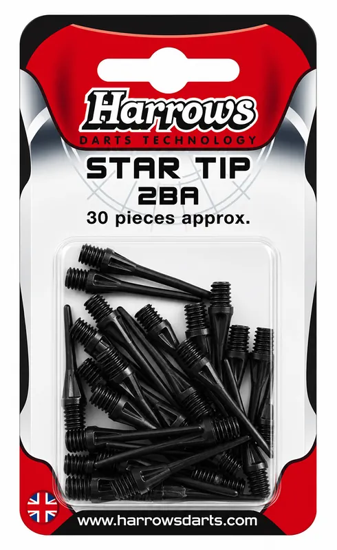 Harrows Hroty k šipkám STAR SOFT 30 ks v blistru - černé Časově Omezené