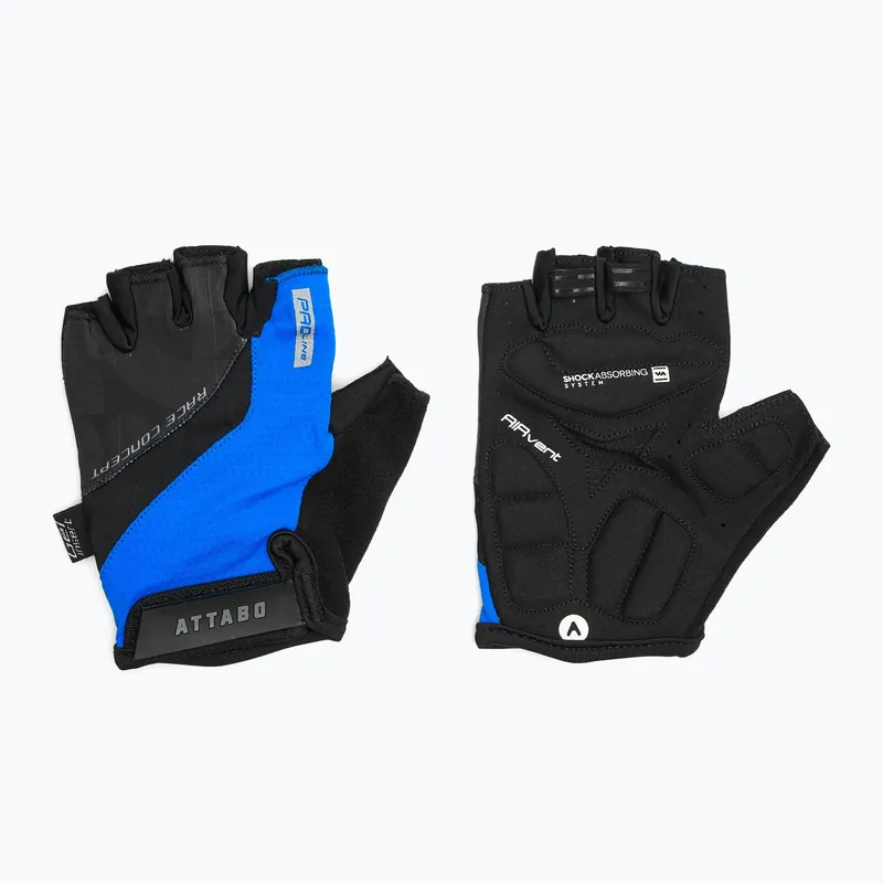 Cyklistické rukavice ATTABO Kinu Pro shock absorbing system blue/black Sleva