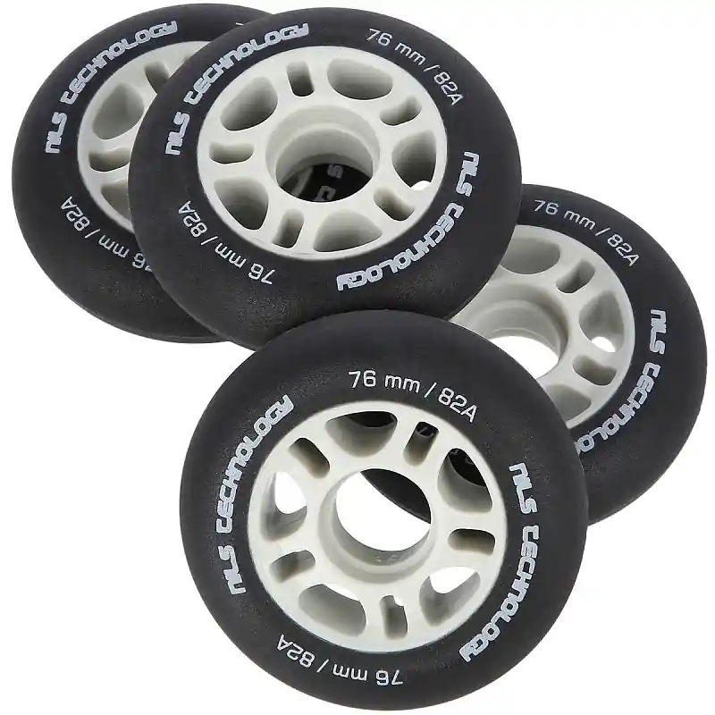 Matná kolečka NILS Extreme PU 76x24 82A, černá, 4 ks Finální Výprodej