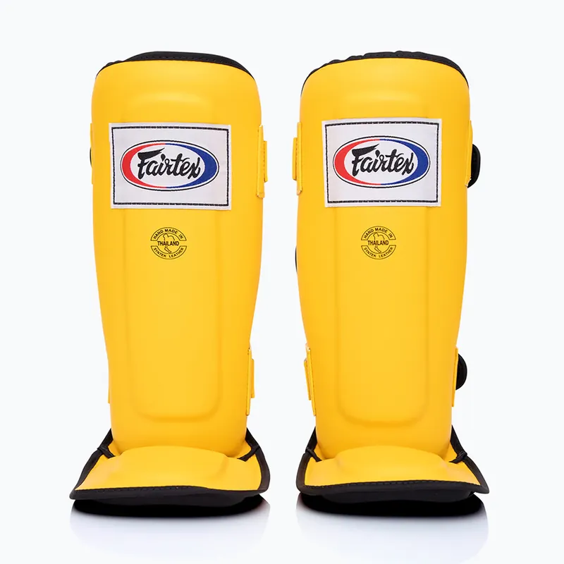 Výprodej Dvojité polstrované chrániče holeně Fairtex In-Step žluté