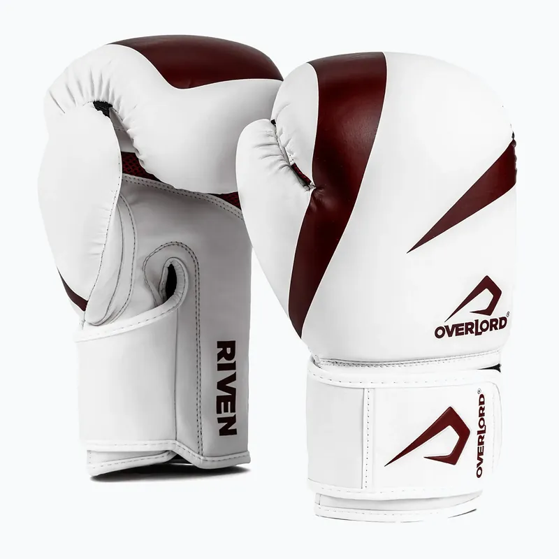 Boxerské rukavice Overlord Riven white/red Časově Omezené