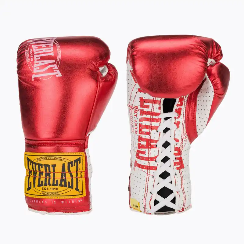 Boxerské rukavice Everlast Fight Leather red Expresní Doručení