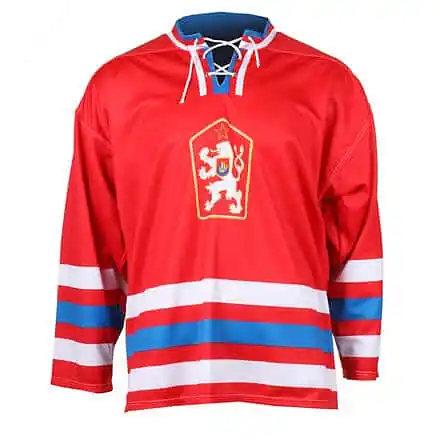 Přímo Od Výrobce Replika ČSSR 1976 hokejový dres červená