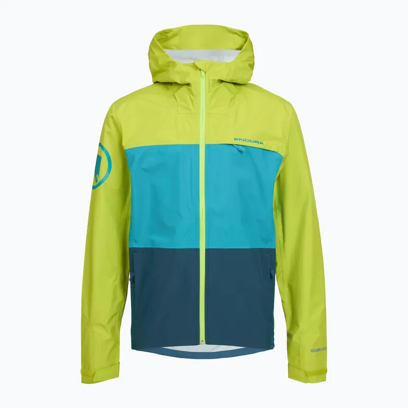 Pánská cyklistická bunda Endura Singletrack II Waterproof lime green Poslední Šance
