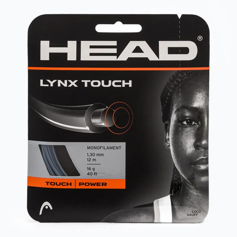 Tenisová struna HEAD Lynx Touch černá 281042 Nejlepší Volba