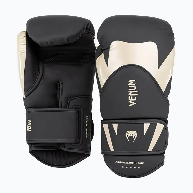 Pánské boxerské rukavice Venum Challenger 4.0 black/beige Levný