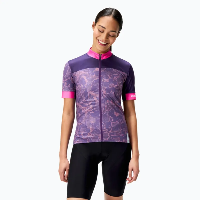 Dámský cyklistický dres Endura Floral FS260 W bramble Super Cena